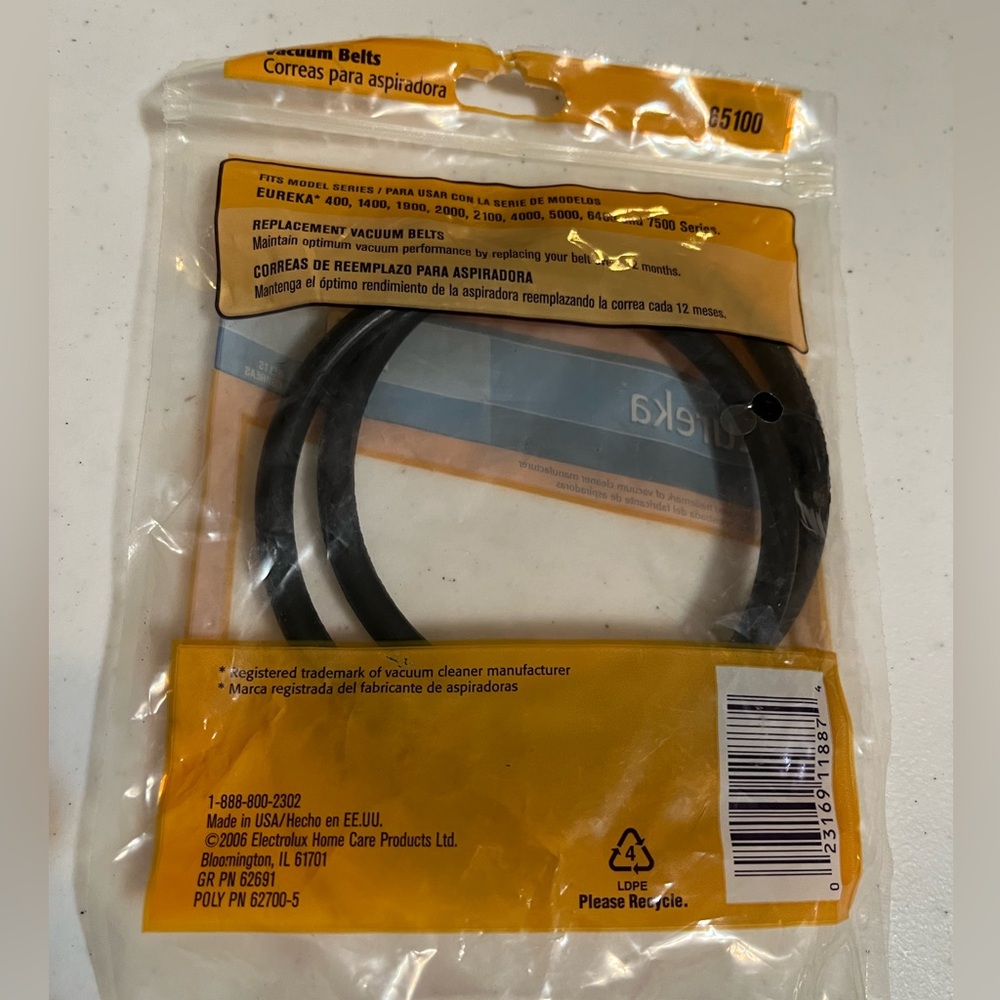 Eureka RD 2 Belts